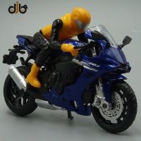 1:18รถจักรยานยนต์ Diecast ของเล่นโมเดล F-Yamaha Yzf-R1กับนักแข่งสำหรับสะสม