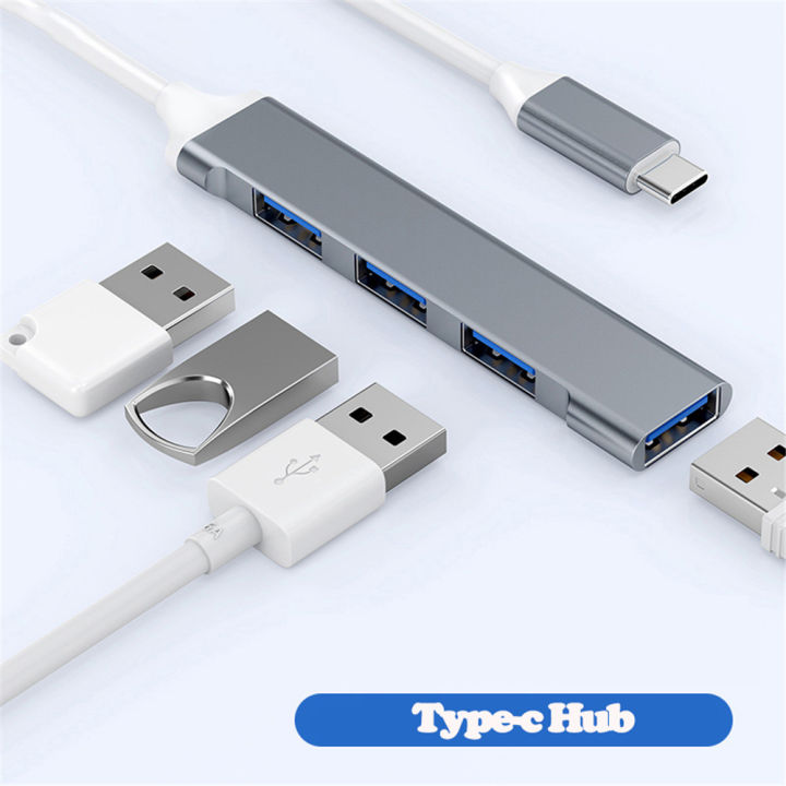 usb-4พอร์ต3-0ฮับ-usb-usb-ตัวแยกชนิด-c-5gbps-สำหรับคอมพิวเตอร์พีซีอุปกรณ์เสริมฮับหลายพอร์ท4-usb-3-0-2-0พอร์ต