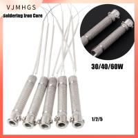 VJMHGS 1/2/5pcs คุณภาพสูง 220V 30W40W60W อุปกรณ์งานโลหะ แกนหัวแร้ง อุปกรณ์เชื่อม การเปลี่ยนองค์ประกอบความร้อน เครื่องมือเชื่อม