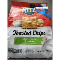 มาใหม่? Ritz Toasted Chips - Sour Cream &amp; Onion 230gm มีจำนวนจำกัด