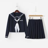 COD DSFGERTGYERE SANCHI Celebrity Same Style Ready Stock jk Uniform Skirt Three Colors Sailor Suit Genuine Basic Orthodox School Female Blue