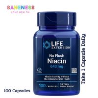 Life Extension No Flush Niacin 640 mg 100 Capsules ไนอะซิน 100 แคปซูล