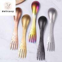 DELICACY ช้อนส้อม มี5สี ช้อนสลัดช้อน เครื่องมือสำหรับปิกนิก เครื่องใช้บนโต๊ะอาหารกลางแจ้ง ที่เปิดกระป๋อง อุปกรณ์สำหรับงานศิลปะ ภาชนะใส่อุปกรณ์ ส้อมผลไม้ผลไม้ ช้อนซุปช้อน ใช้งานได้หลากหลาย ช้อนอาหารตะวันตก ช้อนส้อมช้อน ช้อนปลาหมึกปลาหมึก Spork ส้อมเปิดขวด