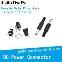 【HOT】 10PCS/LOT DC022B DC005 DC Power Connector 2.1x5.5 2.5x5.5 Female Plug Jack   Male Plug Jack Socket Adapter DC-022B DC-005