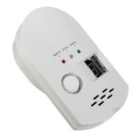 1 Piece Natural Gas Detector Gas Leak Detector Plug-in Gas Alarm with Digital Display EU Plug