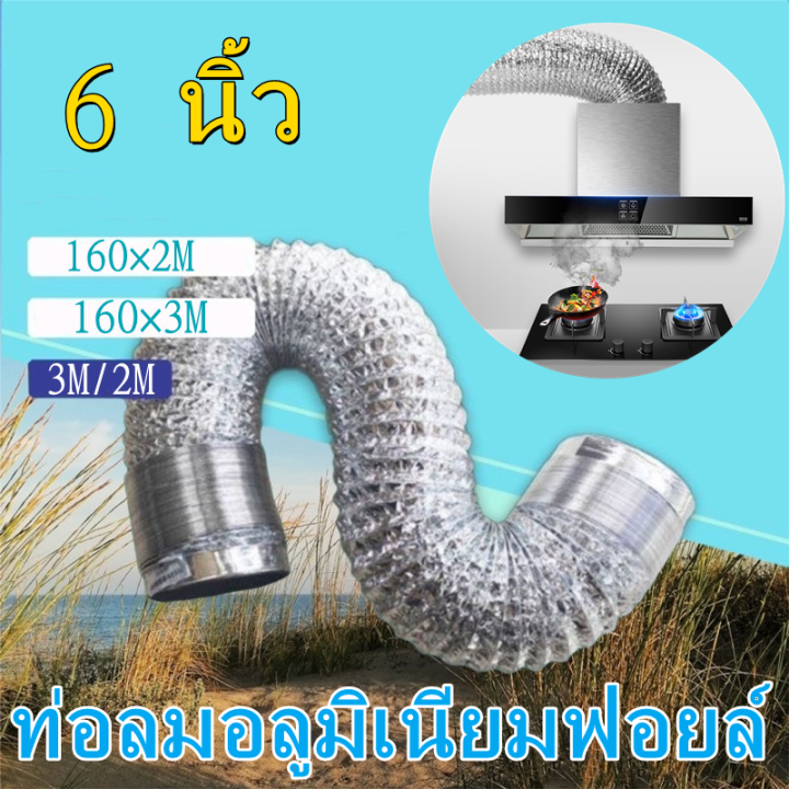 ท่อลมอลูมิเนียมฟอยล์-6-นิ้ว-ยาว-2-3-เมตร-ท่อดูดควัน-ท่อระบายอากาศ-ท่อผ้า-ท่อหดเก็บความร้อน-ท่อแอร์พกพา-ท่อฟอกอากาศ-ท่อระบายอากาศ-ท่อลมร้อน-ท่อแอร์-ท่อแอร์-ท่อแอร์-แอร์เคลื่อนที่