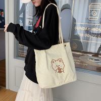 Winter Fashion Tote Bag Korean Version Ins Cartoon Female Bag Cute Bear Student Bag One shoulder Women 39;s Shopping Bag