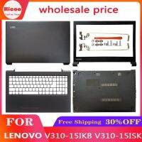 ใหม่สำหรับ Lenovo V310-15IKB แบบ V310-15สก์หน้าจอ LCD สำหรับแล็ปท็อปฝาหลังฝาปิดโน้ตบุคบานพับที่เท้าแขนด้านบนเคสด้านล่างสีดำ