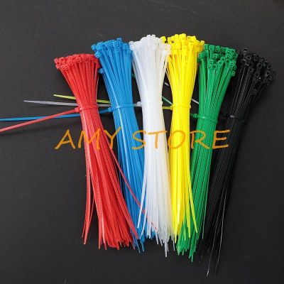100pcs Replacing 4x200mm Cable Tie Bundle Plastic Nylon Self-locking Fastener Clip Clamp Red Yellow Blue Green Black White