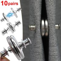 ✸ 10pairs Curtain Magnets Closure Buckles with Tack Curtain Holdback Magnetic Button to Prevent Light from Leaking Buckle Buttons