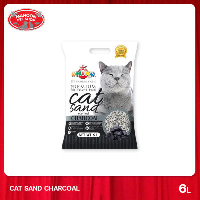 [MANOON] OKIKO Premium Tofu Cat Litter Cat Sand Charcoal Scented 6L ทรายแมวเต้าหู้ กลิ่นชาโคล