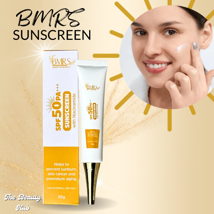 BMRS SUNSCREEN SPF 50 PA+++ with Collagen and glutathione No White Cast ...