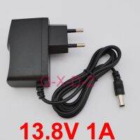 1pcs  High quality 13.8V 1000mA 1A 5.5mmx2.1mm 13.8V1A Universal AC DC Power Supply Adapter EU Wall Charger For lithium battery  Wires Leads Adapters