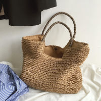 Women Beach Vintage Handmade Shoulder Bag Raffia Rattan Shopping Bags Bohemian Ladies Summer Travel Vacation Casual Totes