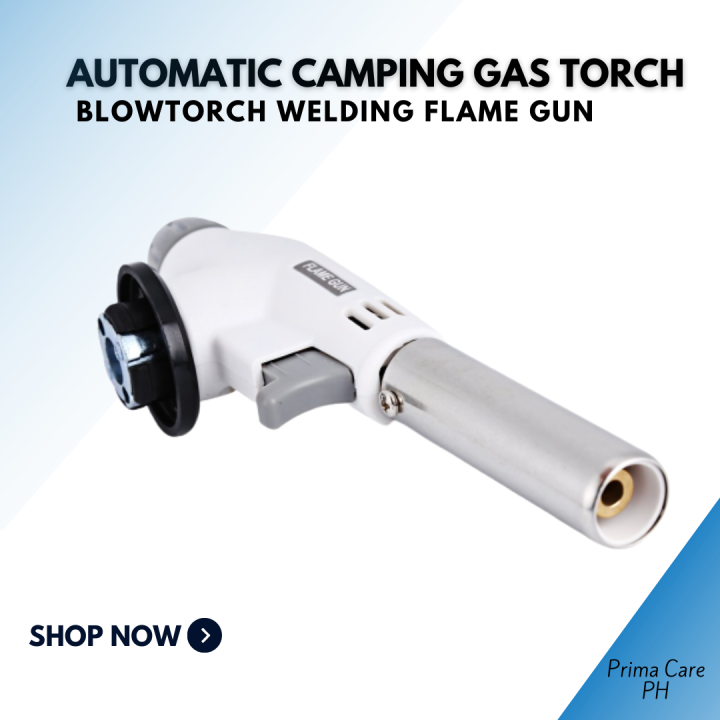 Automatic Camping Gas Torch Blowtorch Welding Flame Gun Food Gun Butane