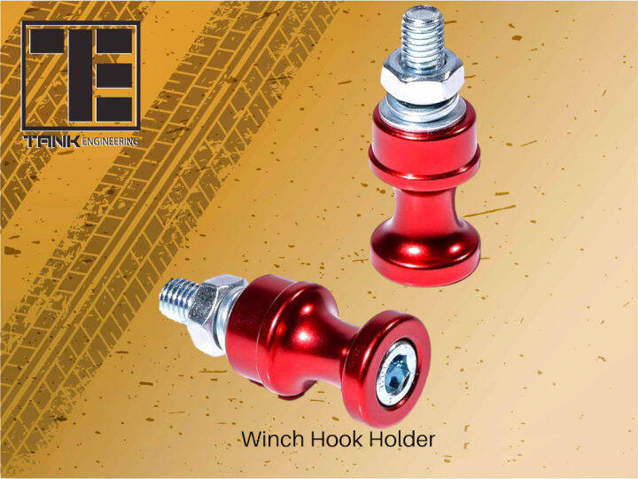 Tank Engineering 4x4 RED Winch Hook Holder Winch Hook Bolt Trailer