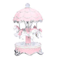 Retro Carousel Music Box Musical Carousel Luminous for Relative Jewelry Music Boxes