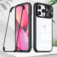 360 Full Body Front Back Slide Camera Lens Protection Case For iPhone 13 11 12 14 Pro Max X XR XS 7 8 Plus SE Transparent Cover