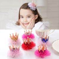 Children Hairpin Mesh Hair Clip for Kid Birthday Decroative Pin Little