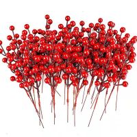 Simulation Christmas Berry for 2022 New Year Decoration Red Fortune Fruit Artificial Flowers IN Flower Arrangement Home Decor