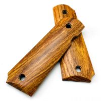 Cocobolo ไม้ชิงชังแอฟริกันธรรมชาติ1คู่แผ่นกันลื่นที่จับวัสดุแผ่นเปล่าสำหรับ1911โมเดล