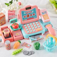 Kids Pretend Play Shopping Toys Simulation Supermarket Electronic Cashier Cash Register Childrens Role Play Game Toys