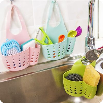 【CC】◑✤  Storage Drain Basket Sink Holder Adjustable Sponge Shlf Hanging Accessories