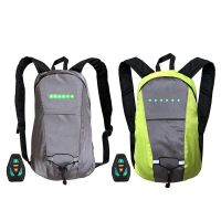 ┇♀ Bicycle Bag Waterproof Sport Backpack USB 15L LED Turn Signal Light Remote Control Cycling Safety Bag Outdoor Riding Backpack