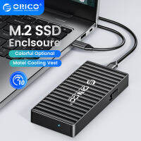 SSD M.2 ORICO SSD การสนับสนุนการล้อมรอบ NVMe/SATA เอสเอสดี SSD การออกแบบคอนเทนเนอร์ USB ชนิด C 10Gbps เคส SSD เอสเอสดีของเครื่องพีซี M2 SATA NGFF 5Gbps เครื่องมือตู้ SSD ฟรีสำหรับ2230/2242/2260/2280 (9610)