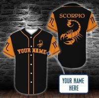 Personalized Custom Name Scorpio Amazing Zodiac Baseball Tee Jersey Shirt