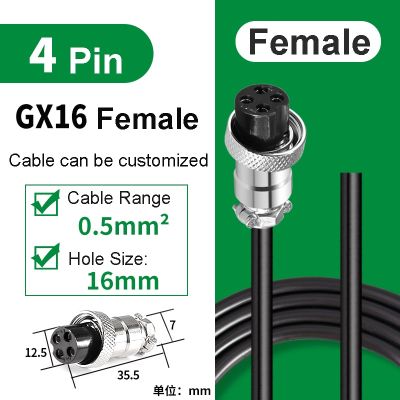 GX16 Female Plug Waterproof M16 2Pin 3Pin 4Pin 5Pin Connector 6 7 8 9 10 Pin Sensor Customizable Extension Cable Wire 3m Watering Systems Garden Hoses