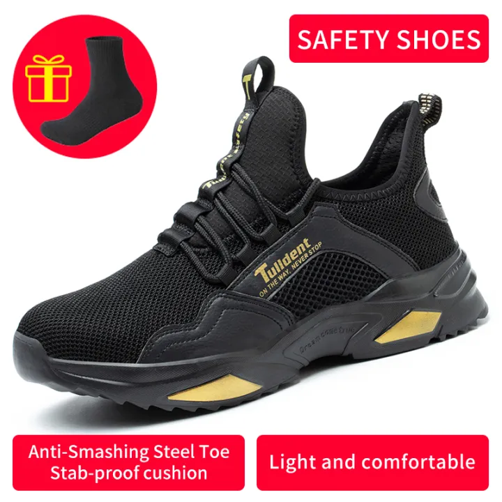 Unisex Breathable Steel Toe Safety Shoes Anti Puncture Super Light Work Boots