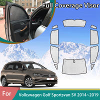 กระจกบังแดด Volkswagen VW Golf 7 Mk7สำหรับรถ Sportsvan SV 2014 ~ 2019 2018หน้าต่างม่านกันแดด UV Aksesori Perlindungan