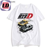 LD  AE86ญี่ปุ่นอะนิเมะเริ่มต้น D เสื้อยืดผู้ชายฤดูร้อน Cool เสื้อแขนสั้น Tshirt สบายๆ Homme Tshirt Racing Drift รถกราฟิก