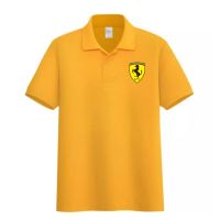 Ferari เสื้อโปโล แขนสั้น คอปก สําหรับผู้ชาย