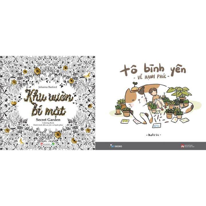 Sách - Combo Khu Vườn Bí Mật + Tô Bình Yên Vẽ Hạnh Phúc (Sách Tô Màu  Coloring Book) | Lazada.Vn