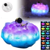 LED Colorful Clouds Astronaut Table Lamp With Rainbow Effect Room Bedroom Decor Night Light Children Kids Creative Birthday Gift