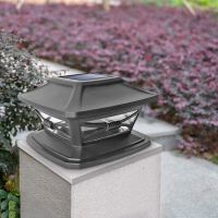 Waterproof Solar Pillar Light Outdoor Garden Post Cap IP44 Waterproof LED Fence Street Patio Courtyard Cottage Lamp Food Storage  Dispensers