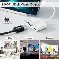 Lightning เป็น HDMI USB3 OTG หัวแปลงเอวีดิจิทัล/สายเคเบิลรองรับการชาร์จทีวี/โปรเจคเตอร์