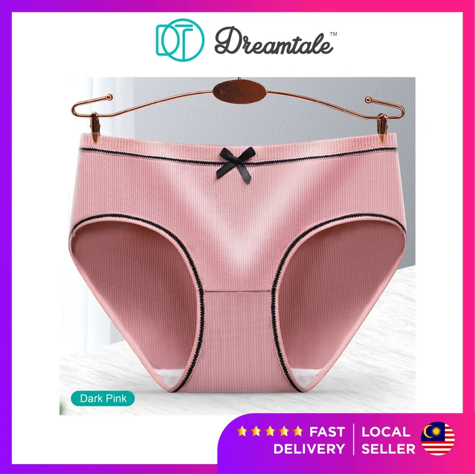 Dreamtale Women Panties Underwear Korea Fashion Ribbon Mid Waist