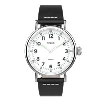 Timex TW2T69200 Standard นาฬิกาข้อมือผู้ชาย สายหนัง สีดำ