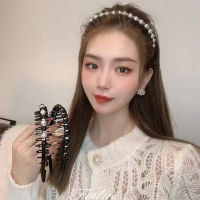 Caribbean sunshine ที่คาดผมเกาหลี ที่คาดผมไข่มุก ที่คาดผมประดับมุก Korean headband pearl rhinestones headband womens hair band