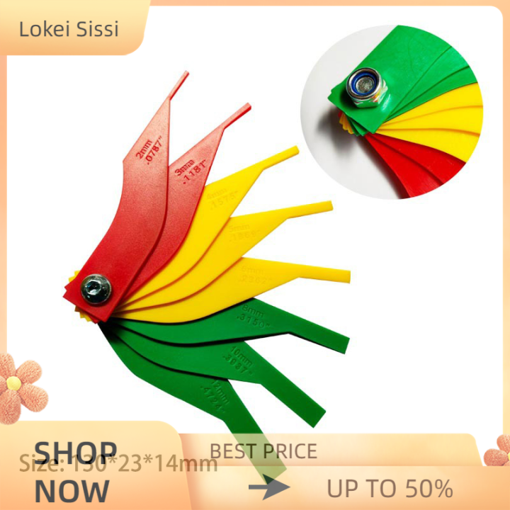 Lokei 8 In 1 Brake Pad Measuring Tool Gauge Feeler Tester Scale Lining