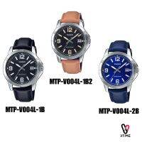 นาฬิกา CASIO สายหนังสำหรับผู้ชาย รุ่น MTP-V004L-1B//MTP-V004L-1B2//MTP-V004L-2B