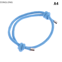 ?ZONGLONG? สร้อยข้อมือเชือกมิลานแบบเรียบง่ายสำหรับผู้ชายและผู้หญิงสร้อยข้อมือด้ายสีแดงแบบปรับได้ทำด้วยมือสร้อยข้อมือคู่ของขวัญสำหรับเพื่อนที่ดีที่สุด