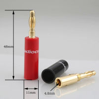 คุณภาพสูง B837G Banana Connector Audiocrast 24K Gold Plated 4Mm Banana Plug Hifi สายลำโพง Connector