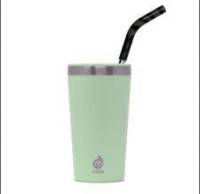 Mizu Tumbler 16 Sea Glass with Gray Camo Straw