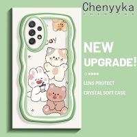 Chenyyka เคสปลอกสำหรับ Samsung กาแลคซี A52s 5G A52 4G A52 5G ลายการ์ตูนสวยงามขอบครีมกันกระแทกแบบใสนิ่มเคสมือถือโปร่งใสลายกล้องถ่ายรูปสร้างสรรค์เรียบง่ายฝาครอบป้องกันอ่อนโยน