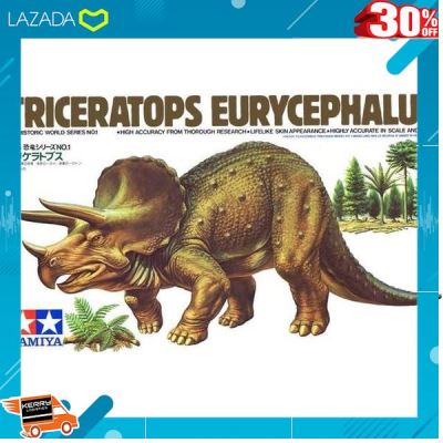 .เหมาะเป็นของฝากของขวัญได้ Gift Kids Toy. พลาสติก โมเดล ประกอบ TAMIYA 1/35 Triceratops Eurycephalu [ ของเล่นเด็ก Gift Kids ].