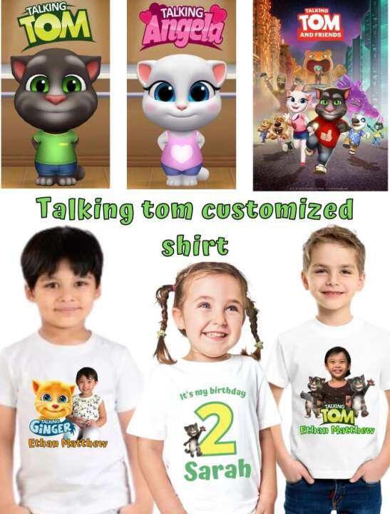 Talking tom kids customized shirt Lazada PH